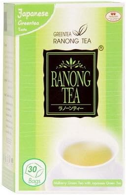 Japanese &amp; Mulberry Green Tea Ranong Tea 30 Tea Bags Reduce High Blood Pressure