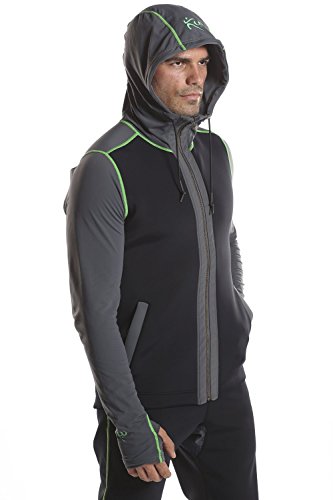 Mens- Kutting Weight (cutting weight) neoprene weight loss hoodie (Large)