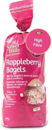 Silver Hills Bakery Organic Rappleberry Sprouted Bagels, 14 Ounce -- 8 per case.