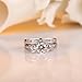Bamoer 18K Set of 2 White Gold Plated Brass Rings Cubic Zirconium Men and Women Finger Ring Jewelry (6)
