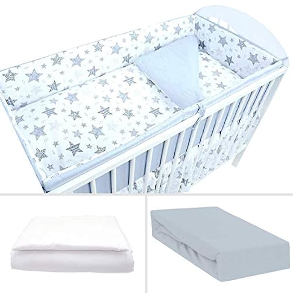 Callyna Set Complet 6 Pcs De Linge Lit Bebe Tour De Lit Respirant Complet 360