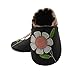SAYOYO Baby Flowers Soft Sole Brown Leather Infant and Toddler Shoes 12-18Months
