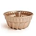 Miragee 7 inch Non-Stick Bundt Pan, Carbon Steel Kugehopf Mold, Easy to Use and Release, Champagne Color