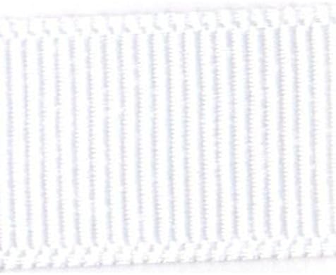 Jay Company 5/8 Inch Wide Solid Color Grosgrain Craft Sewing Ribbon Trim, 100 Yards, Variety of Colors Available (White)