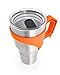 Camco Currituck Tumbler Slide On Handle Easier Grip for Your Tumbler and Cups While Traveling-30 oz (Orange) (51926)