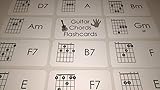 23 laminated Guitar Chords Music Flashcards.