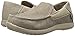 Crocs Boys' Santa Cruz II Grade School Loafer, Khaki/Cobblestone, 3 M US Little Kid