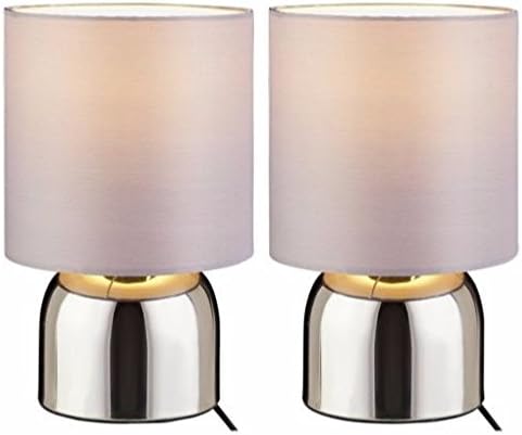 Graceful Flint Grey ColourMatch Pair of Touch Table Lamps - Image 3