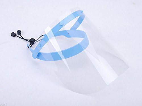 NSKR HPS Dental Anti-fog Adjustable Full Face Shield with 10 Plastic Protective Film (blue) by NSKR HPS