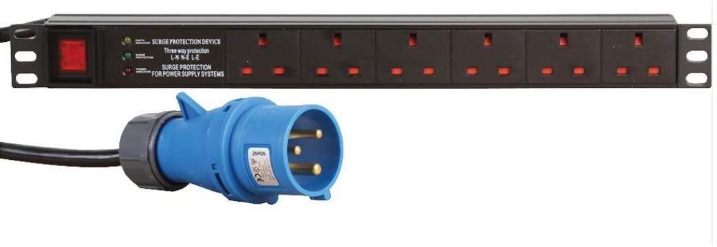 6 Voie, Horiz, 13A, Sw Pdu , 16A Prise , Câble Longueur - Impérial 1.8m