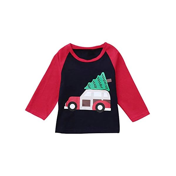 Christmas Kids Tops,Fineser Toddler Baby Kids Girl Boy Car Christmas Tree Print T-Shirt Tops Clothes Outfits 12M-4T