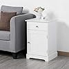 YAHEETECH Nightstand End Table with One Drawer and One Door, Wooden Accent Table Sofa Bed Side Storage Cabinet White