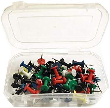 E Shopping Push Pins Reusable with Organizing Container Storage Box,(120Pieces)