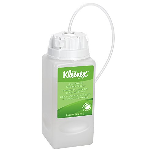 Kleenex Green Certified Foaming Hand Soap (11285), Unscented, Clear, 1.5 L Under-Counter Bottles, 2 Units / Case
