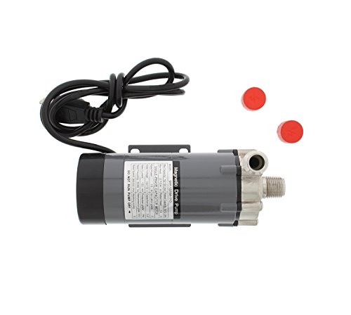 Magnetic Drive Home Brew Beer Siphon and Water Circulation Pump – Food Grade Stainless Steel Head with 1/2" Inch Thread
