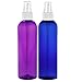 MoYo Natural Labs 8 oz Spray Bottles, Fine Mist Empty Travel Containers, BPA Free PET Plastic for Essential Oils and Liquids/Cosmetics Bottle (2 pack, Multi Color)
