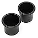 2 Cup Holders Plastic Recessed Insert for Boat RV Car Truck Sofa Game Table and More