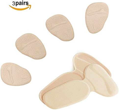 Foot Shoe Insoles (3 pairs) - Foot Shoe Pads Cushions, High Heel Pads, Anti Slip Shoe Cushions, Arch Pain Insoles for Women