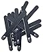 12-Pack Professional Nail Files: Double-Sided 180/240 Grit Emery Boards for Natural, Acrylic, Poly, and Gel Nails - Washable Black Manicure Tools Set by JPACO