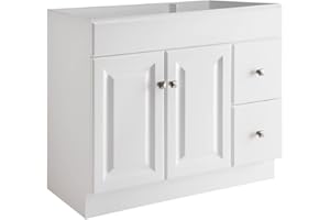 Design House 597245 Wyndham Unassembled 2-Door 2-Drawer Bathroom Vanity Without Top, 36 Inch, White