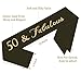 BABEYOND 50th Birthday Tiara and Sash 50th Cake Topper Happy Birthday Banner Satin 50 & Fabulous Sash 50th Birthday Party Supplies Rhinestone 50th Princess Crown (Set-2)