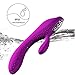 Soft silicone vibrator with 10 vibration patterns, for her clitoris and G-spot stimulation, waterproof mute motor clitoris vibrators, purplethumb 4