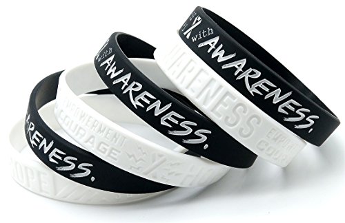 1 12+pack+Awareness+Ribbon+Silicone+Wristbands