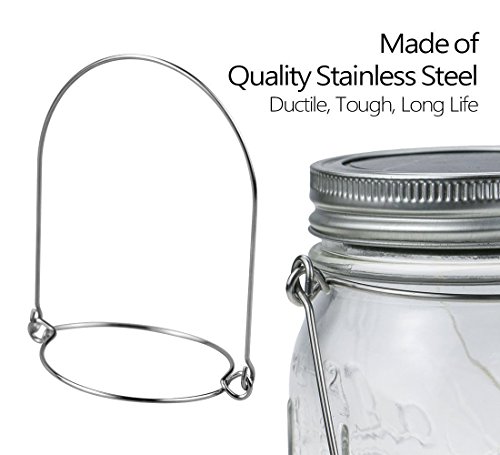 muscccm 6 Pack Stainless Steel Wire Handles (Handle-Ease) for Mason Jar, Ball Pint Jar, Canning Jars, Mason Jar Hangers… 4 muscccm 6 Pack Stainless Steel Wire Handles (Handle-Ease) for Mason Jar, Ball Pint Jar, Canning Jars, Mason Jar Hangers… - Image 5