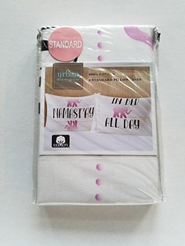 Urban Domain 100% Cotton 2 Standard Pillowcases Namastay