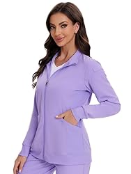 COZYFIT Scrub Jackets for Woman, Zip Front Nurse