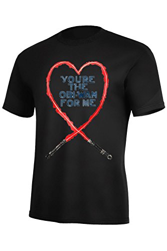 Star Wars Valentines T-shirt - You're the Obi-Wan for Me (large, black)