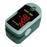 ChoiceMMed Grey Finger Pulse Oximeter - Blood Oxygen Saturation Monitor Great as SPO2 Pulse Oximeter - Portable Oxygen Sensor with Included Batteries - O2 Saturation Monitor