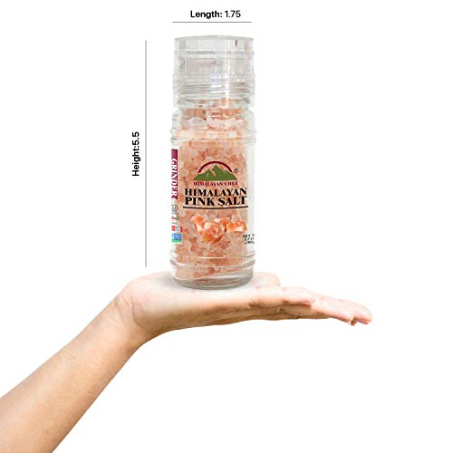 HIMALAYAN CHEF PINK SALT COARSE REFILLABLE GRINDER, 4.2 OUNCE (PACK OF 1)