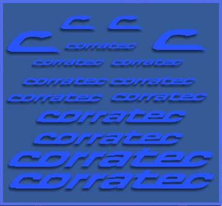 Ecoshirt 0W-3UH4-EWXK Stickers Corratec Dr1023 Vinyl Adesivi Decal Aufkleber КТу MTB Stickers Bike, Blue