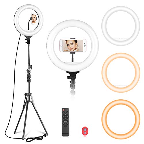 EMART 12 inch LED Ring Light with Tripod Stand & Phone Holder, Dimmable