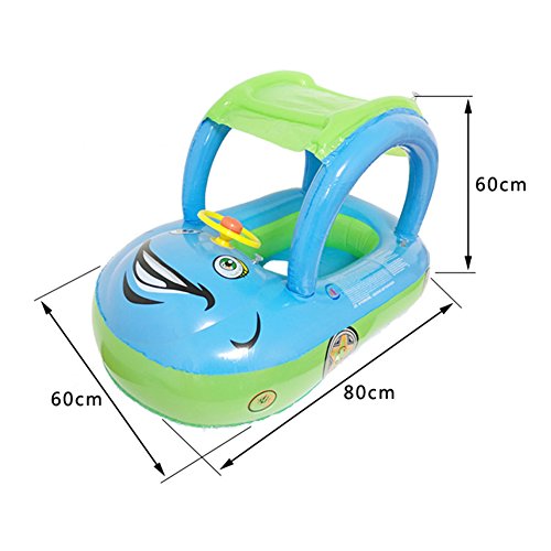 image for Toponechoice Inflatable Sunshade Baby Float Seat Boat Car Pool Toys wi