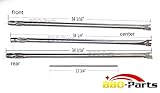 Hongso SBC4D4 Stainless Steel Burner Set Replacement 134D4 for Select Kenmore and Weber Gas Grill Models Genesis E-310 and S-320 (Aftermarket replacements)