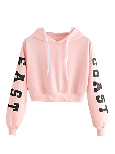 pink sweatshirt crop top