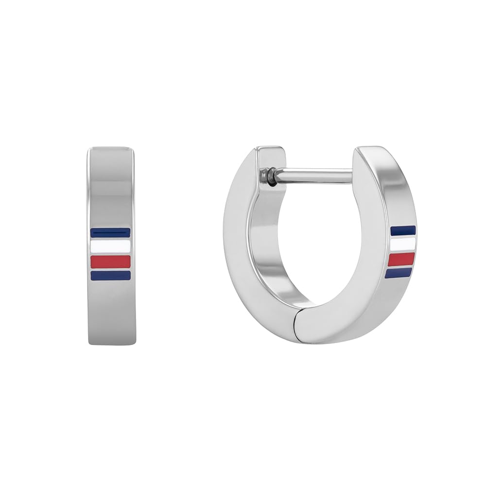 Tommy Hilfiger Jewelry Men's Stainless Steel Huggies Earrings - 2790380