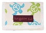 Bungalow 360 Tri-Fold Wallet w/ Velcro Closure-Cotton Canvas-Sea Turtle