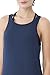 Queenie Ke Women's Yoga shirts Sports Tops Super Soft Knit Cowl Back Tank Size M Color Deep Indigo