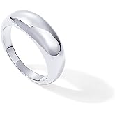 PAVOI 14K Gold Plated Chunky Dome Ring |Puffy Dome Stackable Rings | Chunky Signet Ring for Women