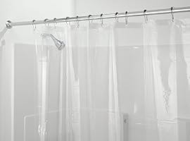 Inter design PEVA 3G Shower Curtain Liner (PACK of 2), MOLD & MILDEW Resistant, ODORLESS - No Chemical Smell, 72" x 72" - Clear