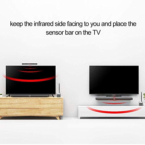 Maliralt Wii Sensor Bar Wireless, LP04 Wii U Wireless Signal Receiver Motion Sensor Bar Infrared Ray Inductor with Stand Compatible with Nintendo Wii/Wii U Console. - Thumbnail 2