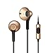 Earphones with Microphone 592G Premium Earbuds Stereo Headphones and Noise Isolating Made for iPhone iPod iPad Samsung Galaxy LG HTC (Gold)