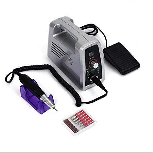Electric Nail File,35,000 RPM Professional Nail Drill Machine Electric Acrylics Nail Art Drill File Manicure Pedicure Grooming Kit Bits