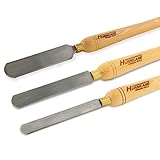 Hurricane Turning Tools, Woodturning Three Piece Round Nose Scraper set, 3/4 Inches , 1 Inches , and 1 1/2 Inches, High Speed Steel