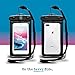 SAVVY Waterproof Cell Phone Pouch/Dry Bag with Neck Lanyard & Compass - Cruise Essentials - Protects iPhone, Samsung, Google, Sony Moto - Credit Cards, Cash, Name Tags, Badge Holders (2-Pack, Black)