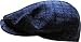 KBW-316 NAV S/M Plaid Ascot Ivy Newsboy Hat