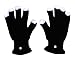 hndtek Deluxe Large Size LED Black 6 Light Flashing Modes Gloves, for Clubbing, Rave, Birthday, Electronic Dance, Disco, and Dubstep Party, Unisex Gloves,(1,Black)